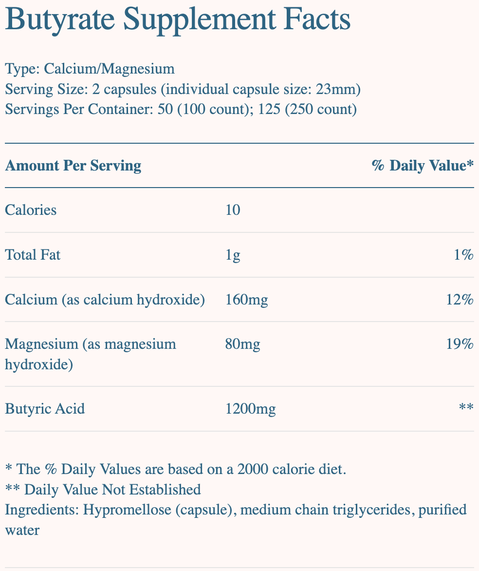 Butyrate: Gut Health Supplement