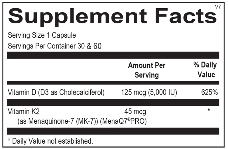 Vitamin K2 with D3